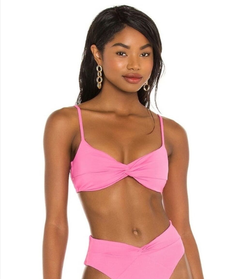 L*Space Ringo Bikini Top in Bubble Gum Pink Size Small NWT